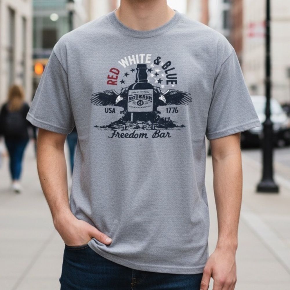 Sonoma Red White & Blue Bourbon Freedom Bar T-Shirt Men’s 2XB Tee USA 1776